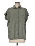 Quince Solid Gray Short Sleeve Blouse Size M - photo 1