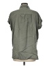 Quince Solid Gray Short Sleeve Blouse Size M - photo 2