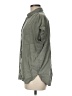 Quince Solid Gray Short Sleeve Blouse Size M - photo 5