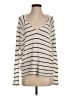 Velvet by Graham & Spencer Stripes Ivory Pullover Sweater Size S - photo 1