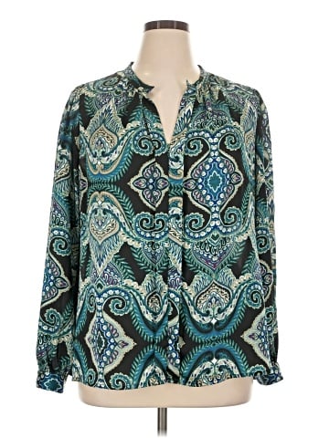 Worthington Long Sleeve Blouse (view 1)