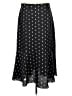 Ann Taylor LOFT 100% Polyester Polka Dots Black Casual Skirt Size 12 - photo 2