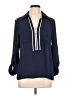 MICHAEL Michael Kors 100% Polyester Solid Blue 3/4 Sleeve Blouse Size L - photo 1