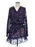 Parker 100% Polyester Print Blue Casual Dress Size M - photo 1