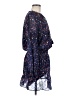 Parker 100% Polyester Print Blue Casual Dress Size M - photo 4