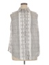 Roaman's Tweed Silver Sleeveless Button-Down Shirt Size 14W - photo 1