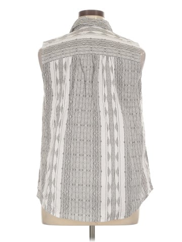 Roaman's Sleeveless Button-Down Shirt (view 2)
