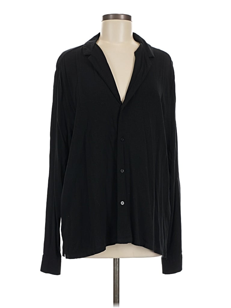 Pre-owned Asos Design Long Sleeve Blouse In Black