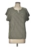 Chico's Gray Short Sleeve Top Size Lg (2) - photo 1