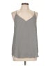 Ann Taylor LOFT 100% Polyester Silver Tank Top Size L - photo 1