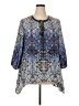 Rafaella 100% Polyester Blue 3/4 Sleeve Blouse Size 1X - photo 1