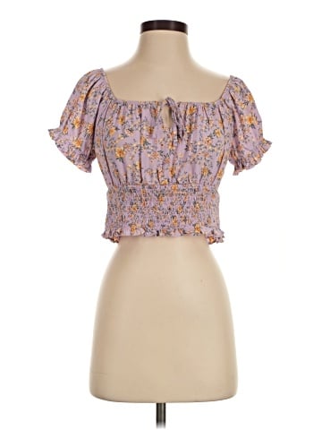 Pink Rose Short Sleeve Blouse (view 1)