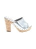 Prada 100% Leather Silver Studded Cork Mule Sandals Size EU 35 1/2 (estimated) - photo 1