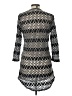 J Valdi 100% Polyester Chevron-herringbone Black Casual Dress Size L - photo 2