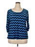 Star Vixen Blue 3/4 Sleeve Top Size 2X - photo 1