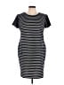 Ann Taylor Stripes Black Casual Dress Size L - photo 1