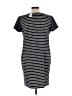 Ann Taylor Stripes Black Casual Dress Size L - photo 2
