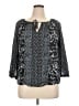 Lucky Brand Black 3/4 Sleeve Blouse Size XL (estimated) - photo 1