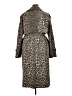 DKNY Animal Print Brown Coat Size XXL - photo 2