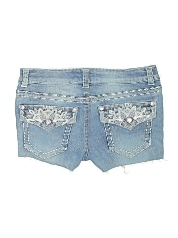 Paisley Sky Denim Shorts (view 2)
