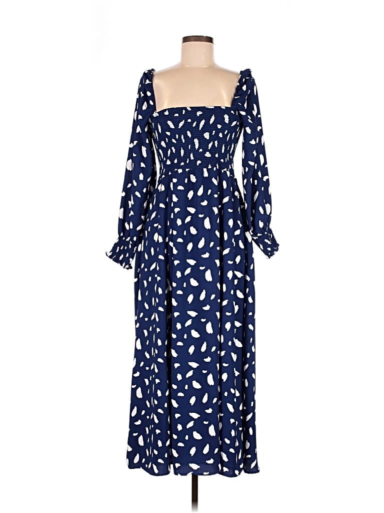 Pre-owned Opt Casual Dress In Blue