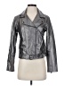 Elodie Gray Faux Leather Jacket Size S - photo 1