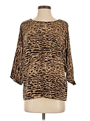 AKA New York 3/4 Sleeve Silk Top (view 1)
