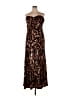 Dots Animal Print Brown Cocktail Dress Size XL - photo 1