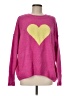 Vince Camuto Hearts Pink Pullover Sweater Size M - photo 1