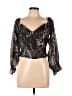 Guess 100% Polyester Black 3/4 Sleeve Blouse Size XL - photo 1
