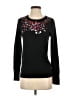 Halogen Floral Black Pullover Sweater Size S - photo 1