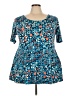 Lularoe Blue 3/4 Sleeve T-Shirt Size 22 - 24 - photo 1