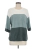 Matty M Color Block Teal Pullover Sweater Size M - photo 1