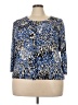 Talbots Animal Print Blue Cardigan Size 3X - photo 1