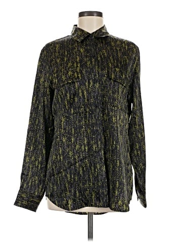 Equipment Long Sleeve Silk Top (view 1)