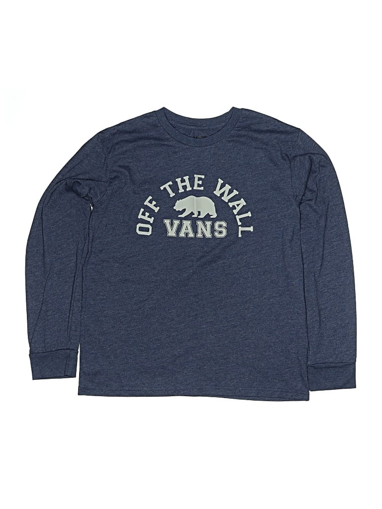 Pre-owned Vans Kids' Long Sleeve T-shirt In Blue