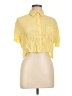 Stradivarius Yellow Short Sleeve Blouse Size L - photo 1