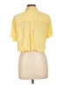 Stradivarius Yellow Short Sleeve Blouse Size L - photo 2