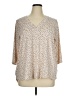 Bobeau Tan 3/4 Sleeve Blouse Size 1X - photo 1