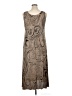 Connected Apparel 100% Polyester Brown Casual Dress Size 16 - photo 2