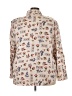 Teddi 100% Rayon Print Ivory Long Sleeve Button-Down Shirt Size 3X - photo 2