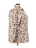 Teddi 100% Rayon Print Ivory Long Sleeve Button-Down Shirt Size 3X - photo 4