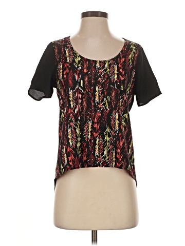 Aqua Short Sleeve Blouse (view 1)