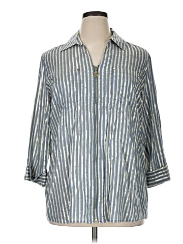 Anne Klein 3/4 Sleeve Button-Down Shirt (view 1)