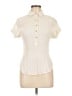 Mine Ivory Short Sleeve Blouse Size L - photo 1