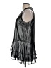 Banana Republic 100% Polyester Silver Sleeveless Blouse Size M - photo 5
