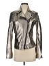 Veronica Beard 100% Leather Metallic Silver Leather Jacket Size 4 - photo 1