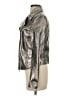 Veronica Beard 100% Leather Metallic Silver Leather Jacket Size 4 - photo 5