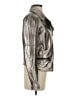 Veronica Beard 100% Leather Metallic Silver Leather Jacket Size 4 - photo 4
