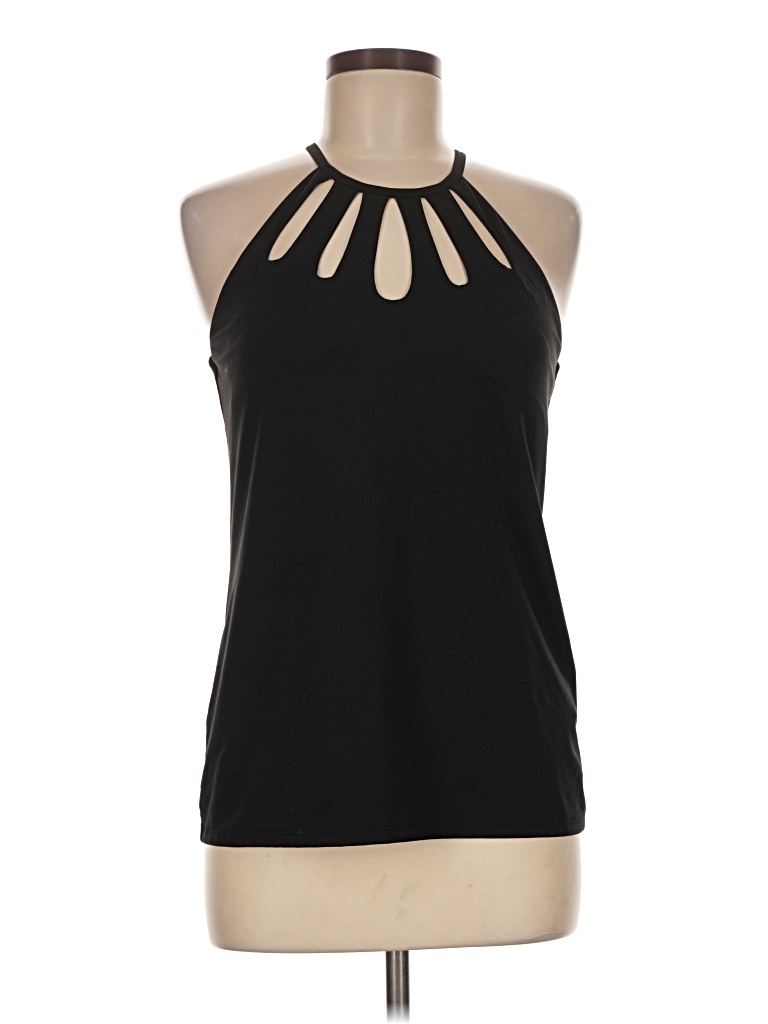 Pre-owned Fabletics Tank Top Black Halter Neckline Tops